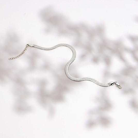 14K-18K Gold Plated Charm Link Flat Gold Anklets for Women | Beaded Paperclip Snake Chain Jewelry Anklets JL-017
