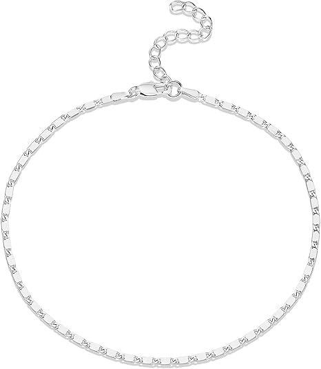 Gold Plated Charm Link Flat Gold Anklets for Women Paperclip Snake Chain Jewelry Anklets JL-018