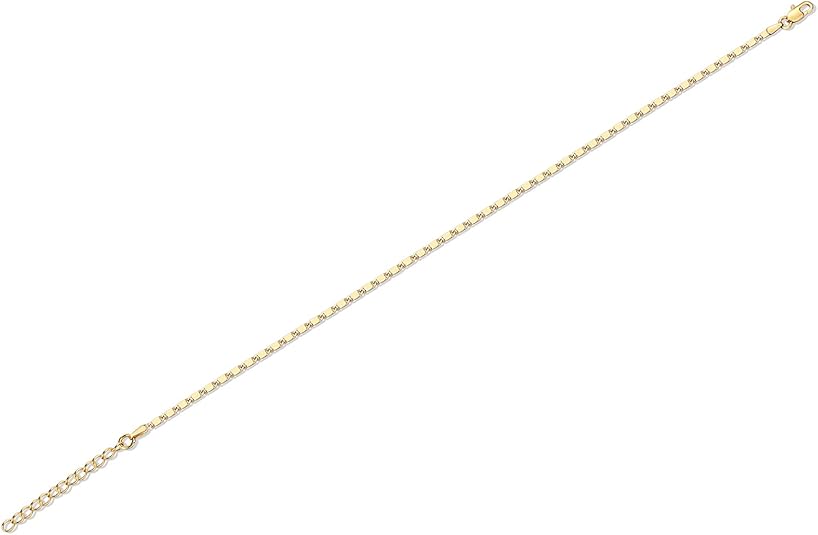 Gold Plated Charm Link Flat Gold Anklets for Women Paperclip Snake Chain Jewelry Anklets JL-018
