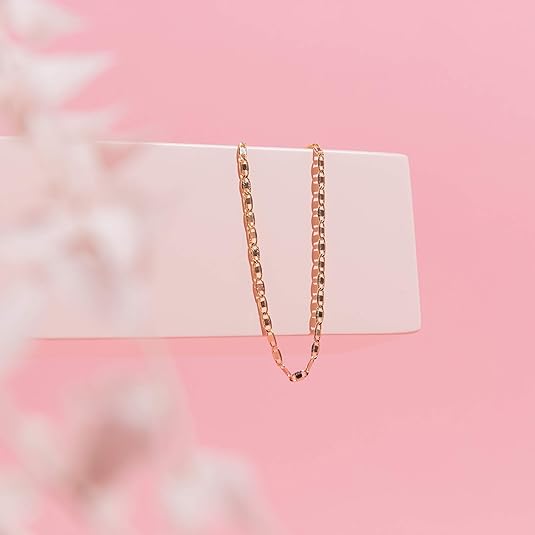 Gold Plated Charm Link Flat Gold Anklets for Women Paperclip Snake Chain Jewelry Anklets JL-018