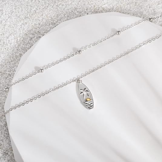 Dainty Anklets S925 Sterling Silver Summer Layered Anklet Bracelet Adjustable Multilayer Beach Anklet Bracelet Foot Jewelry for Women 10-11 Inches JL-020