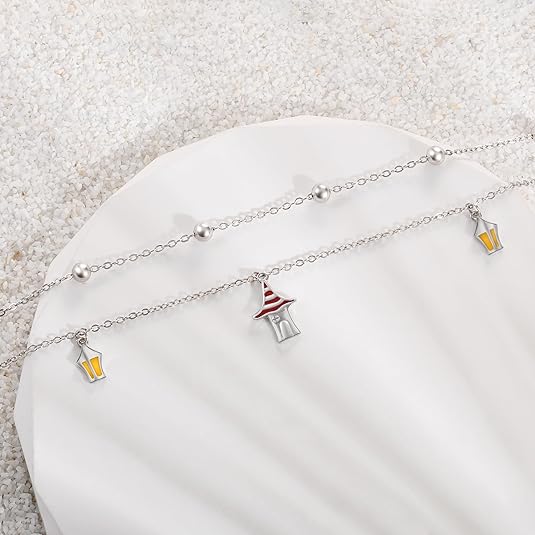 Dainty Anklets S925 Sterling Silver Summer Layered Anklet Bracelet Adjustable Multilayer Beach Anklet Bracelet Foot Jewelry for Women 10-11 Inches JL-021