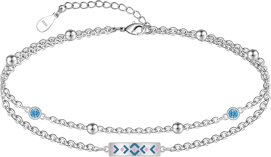 Dainty Anklets S925 Sterling Silver Summer Layered Anklet Bracelet Adjustable Multilayer Beach Anklet Bracelet Foot Jewelry for Women 10-11 Inches JL-021