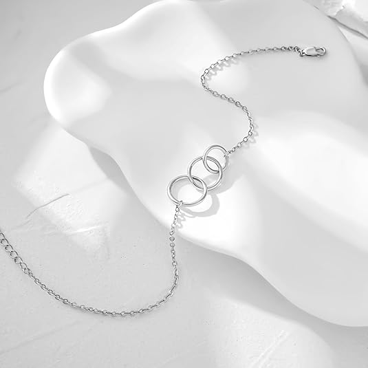 925 Sterling Silver Ankle Bracelet Multilayer Anklets for Women Satellite, Star, Cross, Circle, Butterfly, Teardrop, Oval Disk Layered Anklet Beach Jewelry JL-025