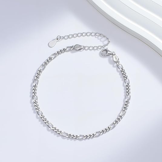 925 Sterling Silver Ankle Bracelet Multilayer Anklets for Women Satellite, Star, Cross, Circle, Butterfly, Teardrop, Oval Disk Layered Anklet Beach Jewelry JL-028