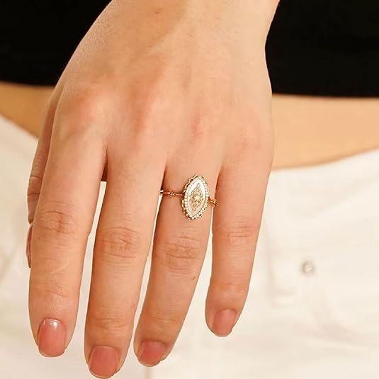 Simple Wave Lace Ring Women's Personalized Vintage Court Style Ring, Gold Rings for Women，Promise Rings for Her JZ-035