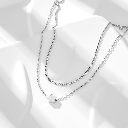 Sterling Silver Ankle Bracelet Multilayer Anklets for Women Satellite, Star, Cross, Circle, Butterfly, Teardrop, Oval Disk Layered Anklet Beach Jewelry JL-037