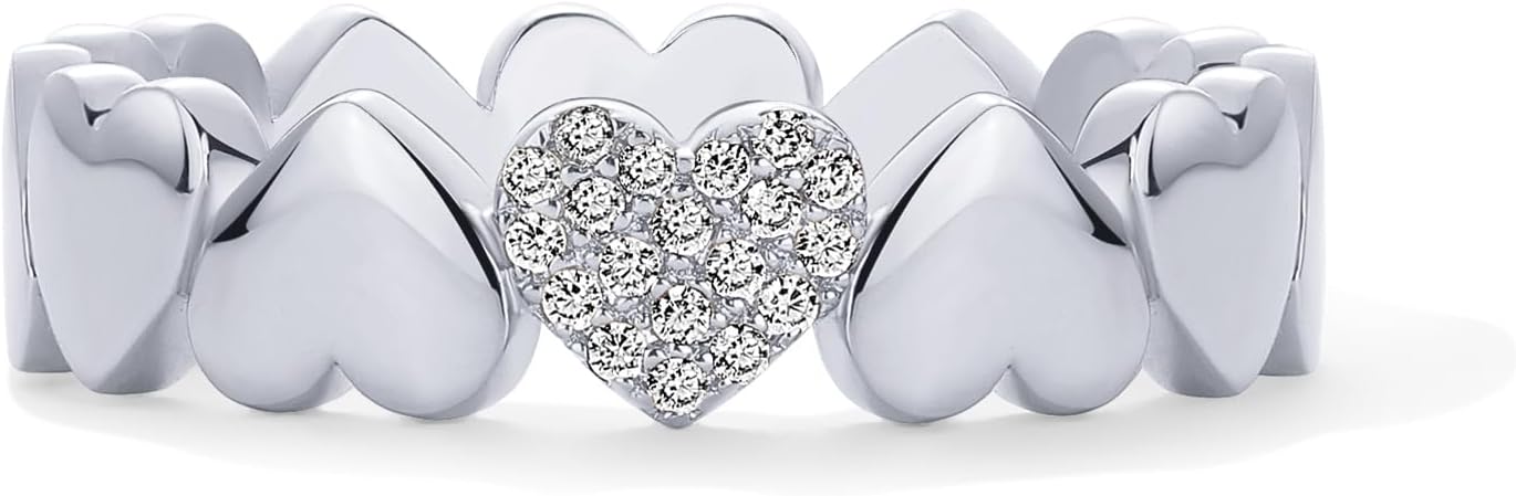 14K Gold Plated Heart Stackable Rings for Women JZ-044