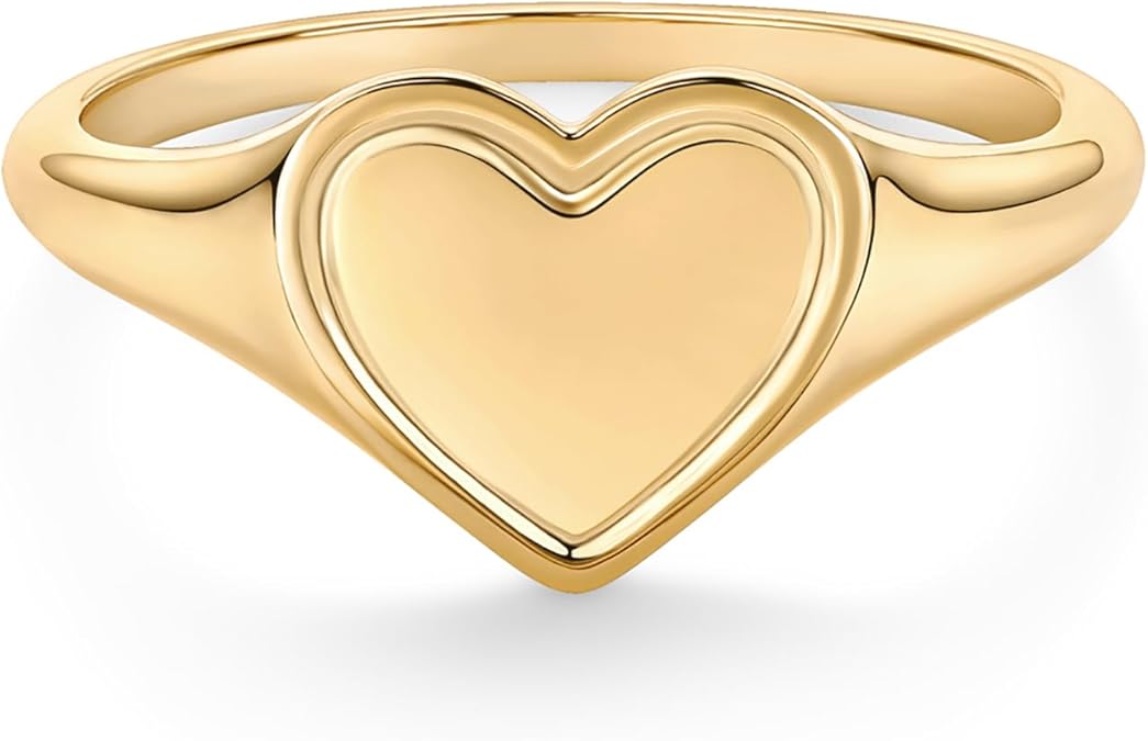 Love Valentines Statement Chunky Signet Ring Band | Friendship Rings JZ-045