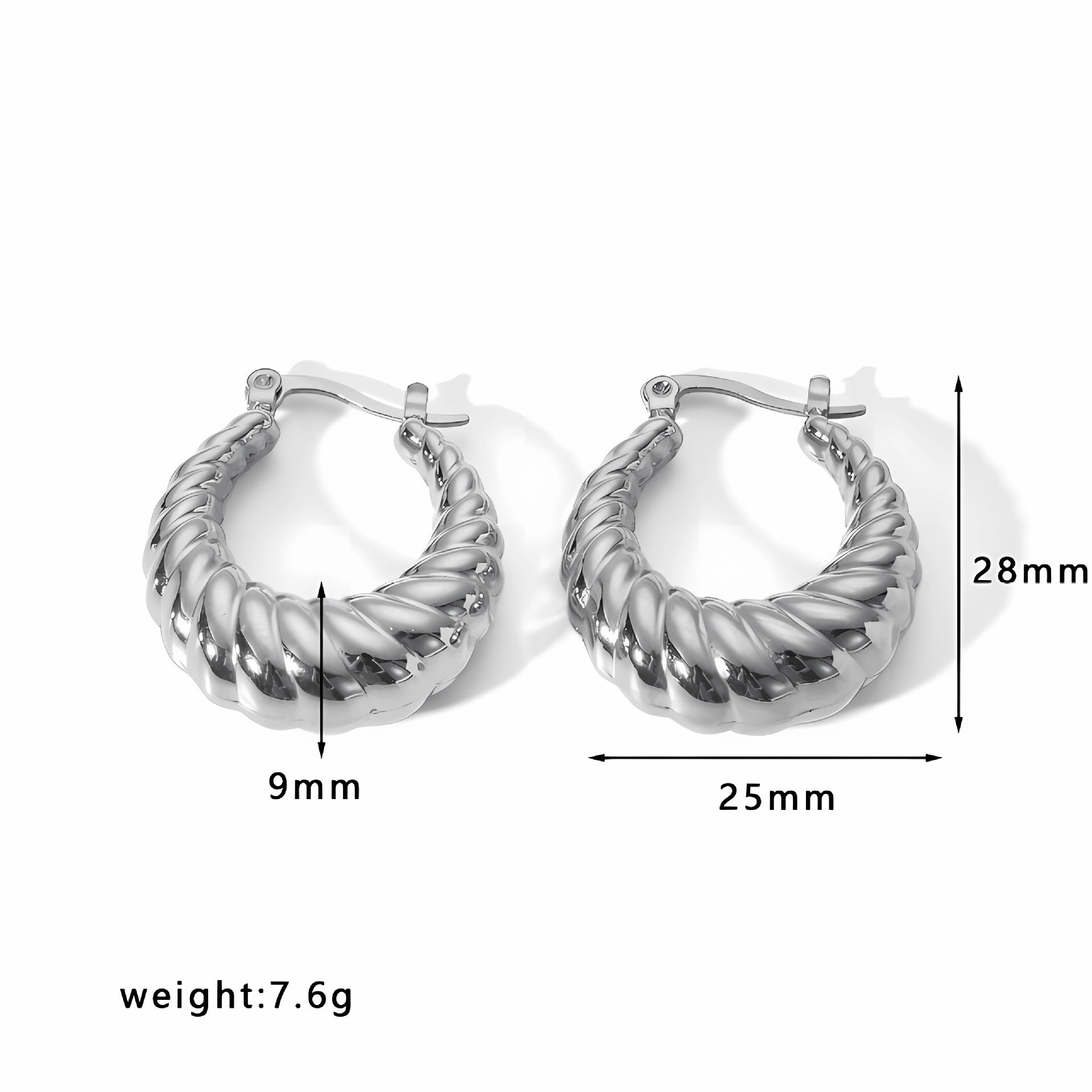 Gold Hoop Earrings Chunky Earrings Geometric Earrings Teardrop Earrings Bamboo Earrings EH-051Polished Earrings Vintage Earrings Statement Earrings Fashion Jewelry RH-051