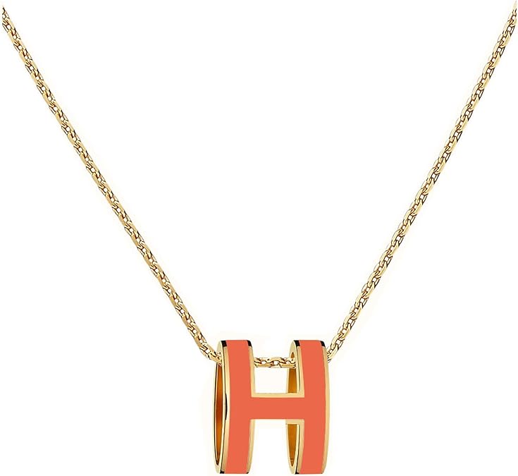 925 Sterling Silver chain Classic Letter Design 18K Gold Plated Womens Necklace Colorful Color Optional Women's Pendant XL-051
