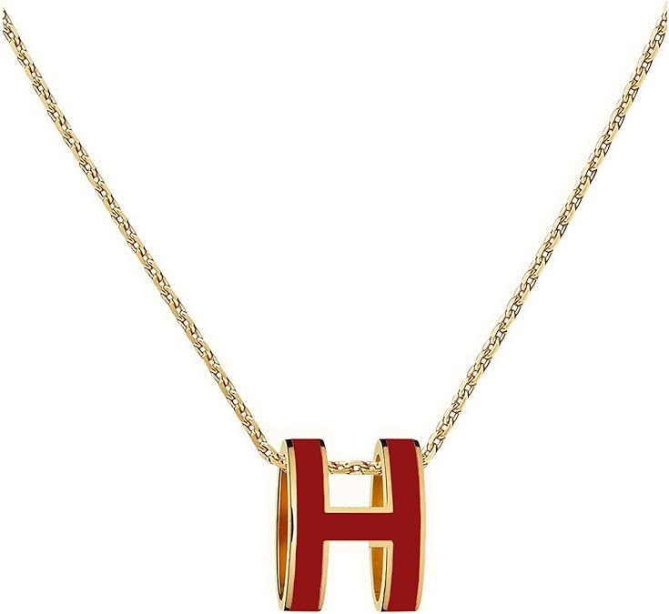 925 Sterling Silver chain Classic Letter Design 18K Gold Plated Womens Necklace Colorful Color Optional Women's Pendant XL-051
