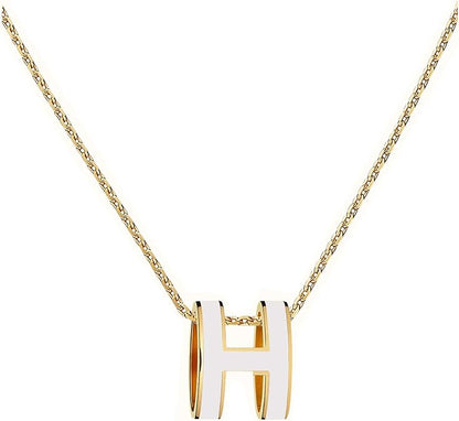 925 Sterling Silver chain Classic Letter Design 18K Gold Plated Womens Necklace Colorful Color Optional Women's Pendant XL-051