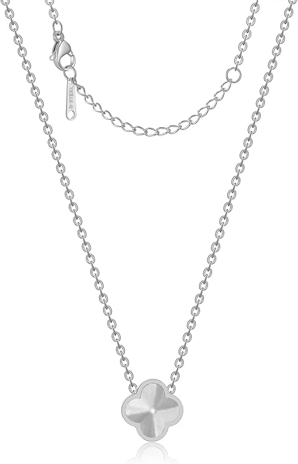 925 Sterling Silver chain 18K Gold Plated Clover Necklace for Women Four Leaf Clover Necklace Flower Lucky Pendant Dainty Jewelry Gifts XL-054