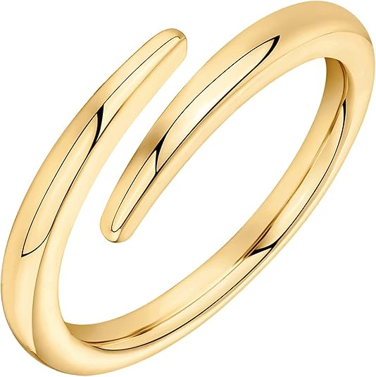 14K Gold Plated Open Twist Eternity Band for Women JZ-018