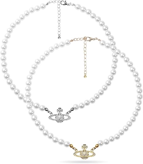 925 Sterling Silver chain  Artificial Pearl Necklace, Pearl Choker Necklace Charm Lady Girlfriend Wedding Birthday Anniversary XL-055