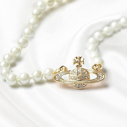 925 Sterling Silver chain  Artificial Pearl Necklace, Pearl Choker Necklace Charm Lady Girlfriend Wedding Birthday Anniversary XL-055