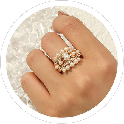 Vintage Pearl Cluster Rings JZ-056