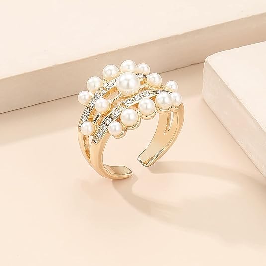 Vintage Pearl Cluster Rings JZ-056