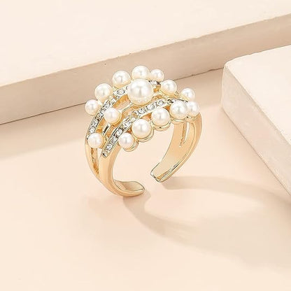 Vintage Pearl Cluster Rings JZ-056