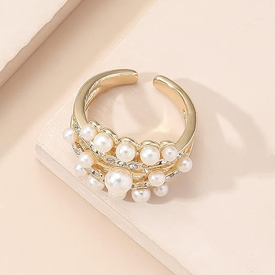 Vintage Pearl Cluster Rings JZ-056