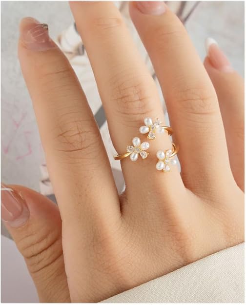 Dainty Flower Ring for Women JZ-057