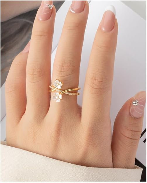 Dainty Flower Ring for Women JZ-057