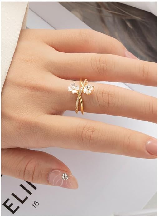 Dainty Flower Ring for Women JZ-057