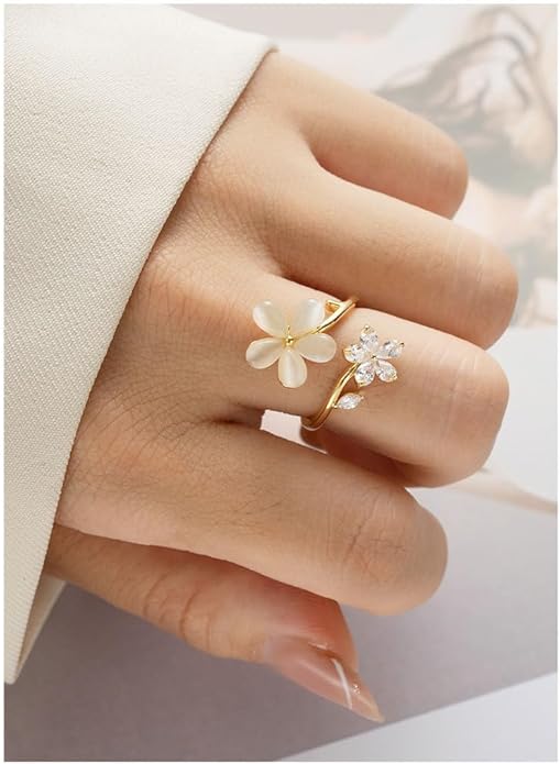 Dainty Flower Ring for Women JZ-057
