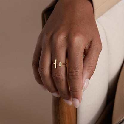 14K Gold Plated Dainty CZ Dainty Diamond Stackable Ring Eternity Bands Minimalist Jewelry Gift JZ-010