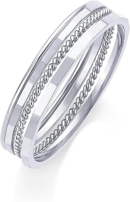 14K Gold Plated Four Pieces Thin Rings Set for Women | 4 Dainty Stacking Rings Pack | Minimalist Stackable Bands JZ-059