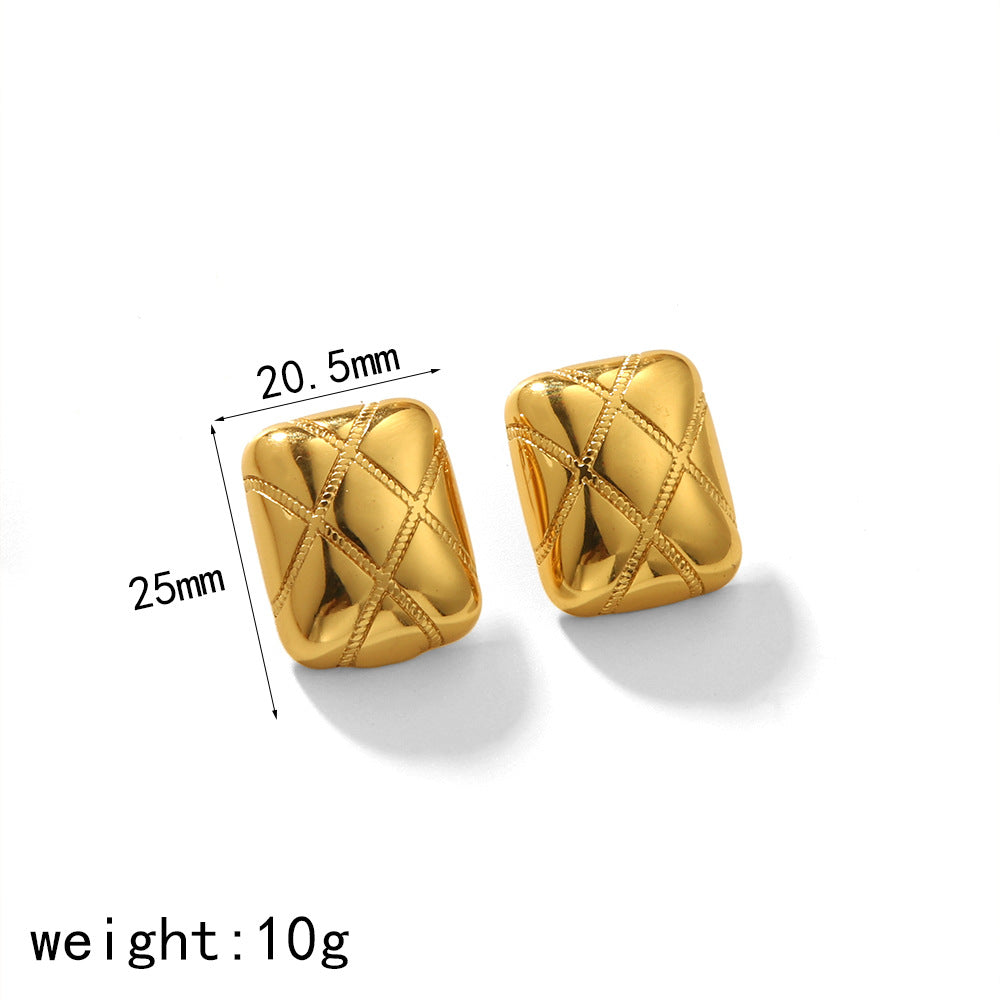 Alloy earrings, gold earrings, silver earrings, multi - shaped earrings, statement earrings, stylish earrings, daily wear earrings, high - quality earrings, fast - shipping earrings, color - blocked earrings EH-061