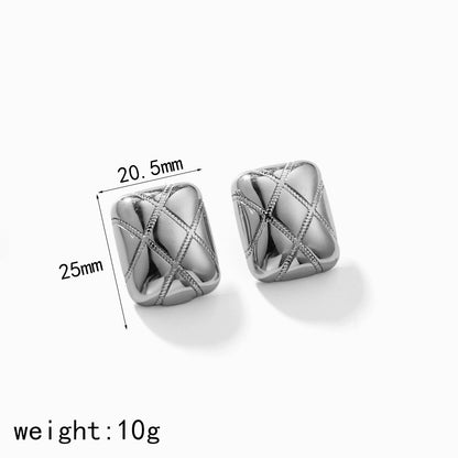 Alloy earrings, gold earrings, silver earrings, multi - shaped earrings, statement earrings, stylish earrings, daily wear earrings, high - quality earrings, fast - shipping earrings, color - blocked earrings EH-061