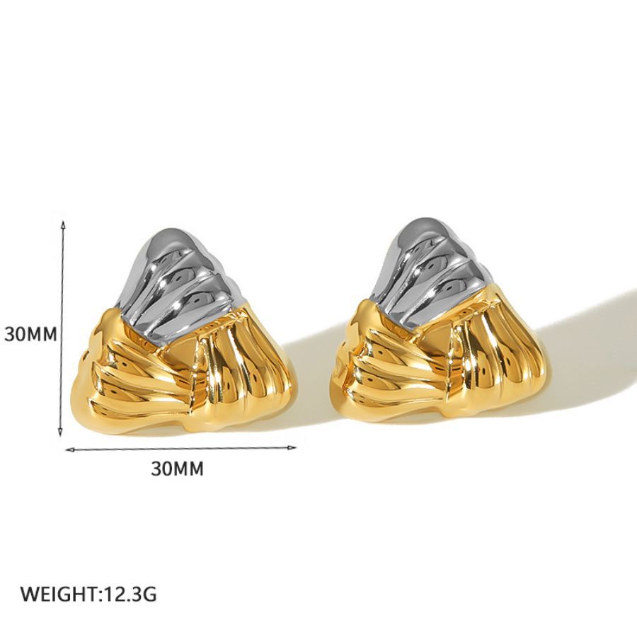 Alloy earrings, gold earrings, silver earrings, multi - shaped earrings, statement earrings, stylish earrings, daily wear earrings, high - quality earrings, fast - shipping earrings, color - blocked earrings EH-061