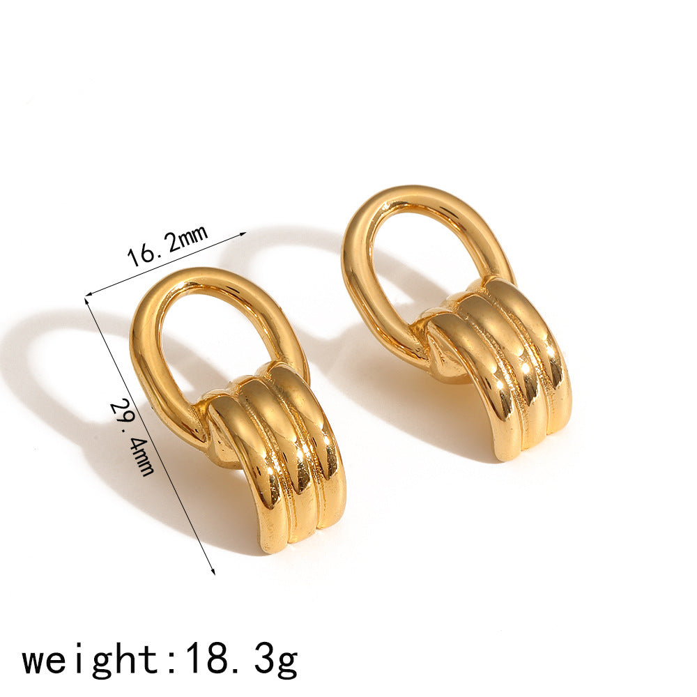 Alloy earrings, gold earrings, silver earrings, multi - shaped earrings, statement earrings, stylish earrings, daily wear earrings, high - quality earrings, fast - shipping earrings, color - blocked earrings EH-061