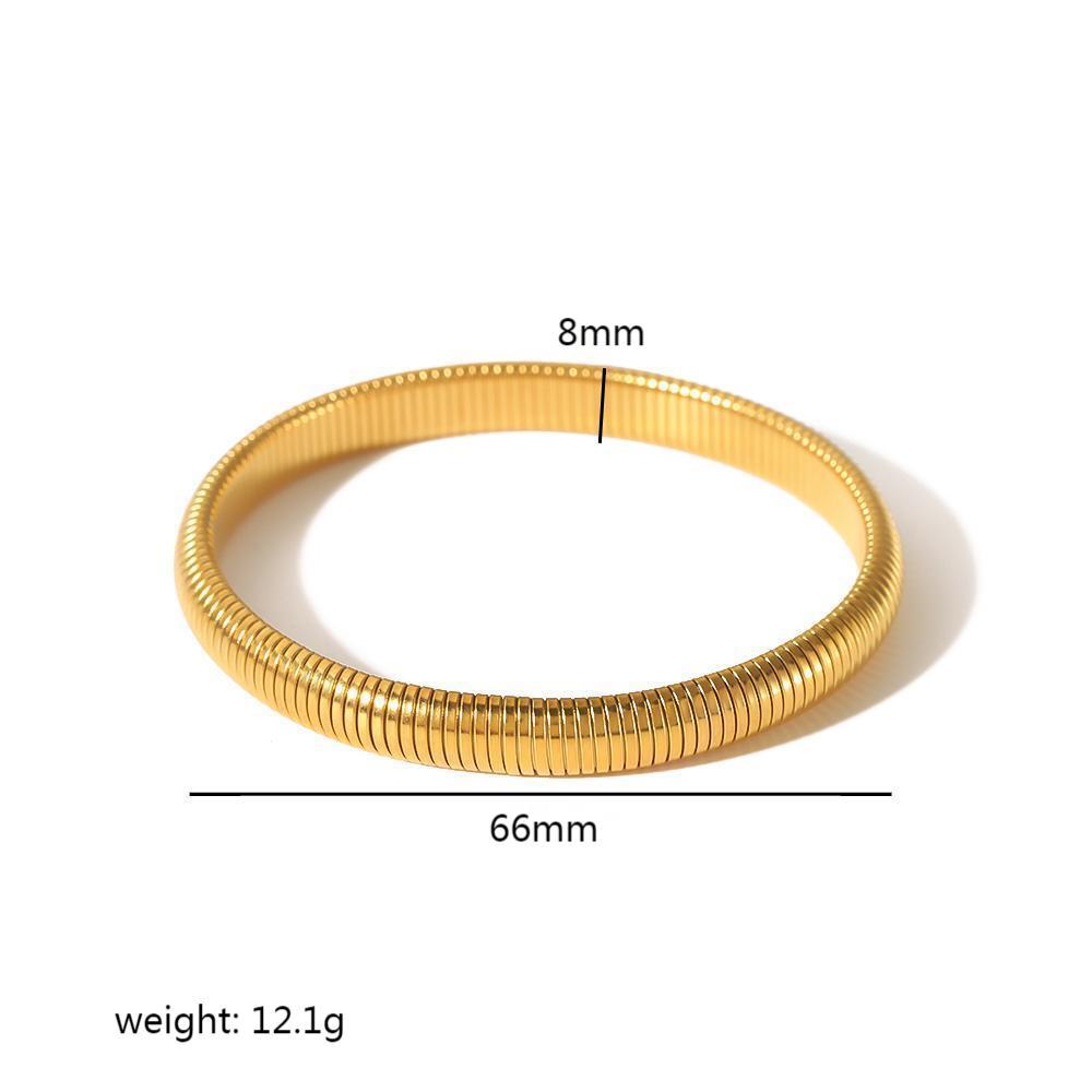 Ribbed open cuff bracelets with silver and gold finishes SL-052