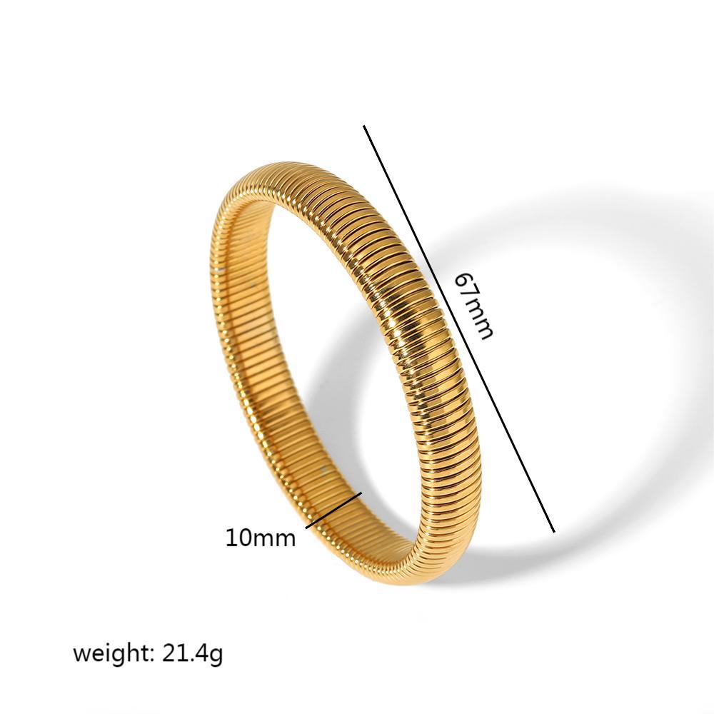 Ribbed open cuff bracelets with silver and gold finishes SL-052