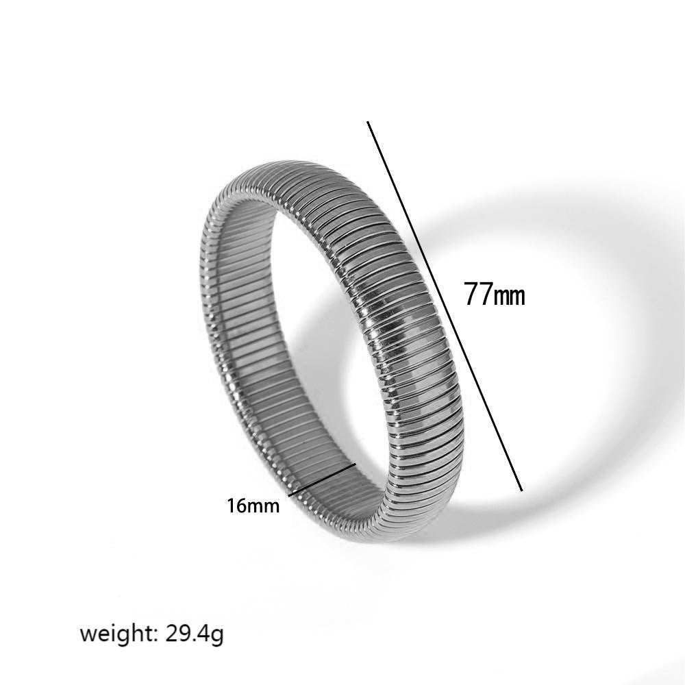 Ribbed open cuff bracelets with silver and gold finishes SL-052
