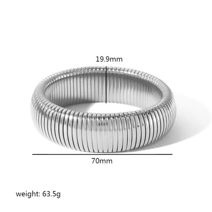 Ribbed open cuff bracelets with silver and gold finishes SL-052