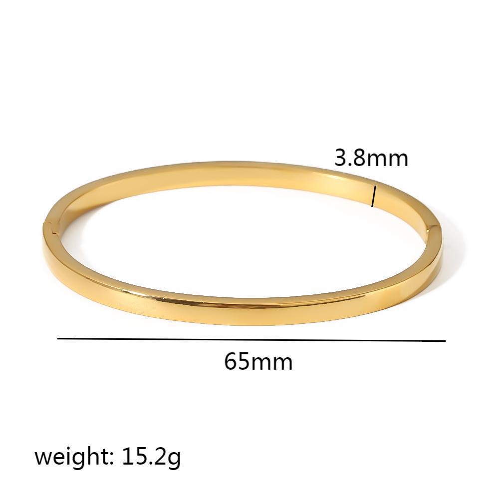 Stainless steel bracelet, electroplated, fashion OL style, geometric circular element, 2025spring new, cross - border export, suitable for daily commute SL-054