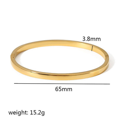Stainless steel bracelet, electroplated, fashion OL style, geometric circular element, 2025spring new, cross - border export, suitable for daily commute SL-054