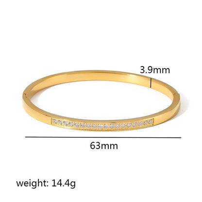 Stainless steel bracelet, electroplated, fashion OL style, geometric circular element, 2025spring new, cross - border export, suitable for daily commute SL-054