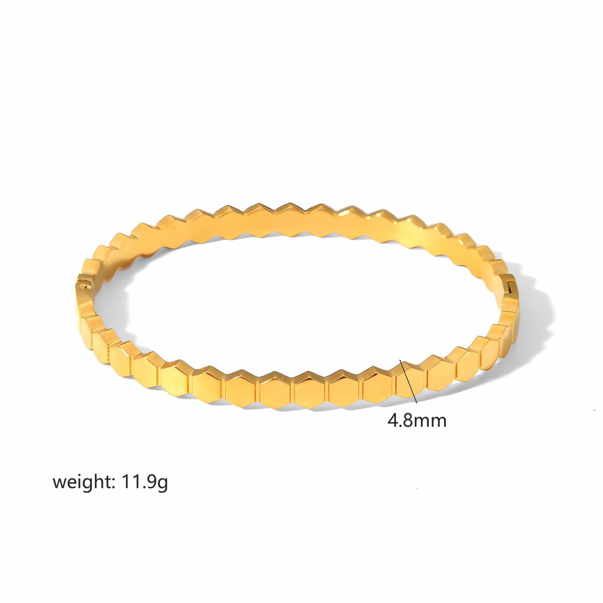 Stainless steel bracelet, electroplated, fashion OL style, geometric circular element, 2025spring new, cross - border export, suitable for daily commute SL-054