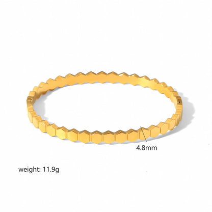 Stainless steel bracelet, electroplated, fashion OL style, geometric circular element, 2025spring new, cross - border export, suitable for daily commute SL-054