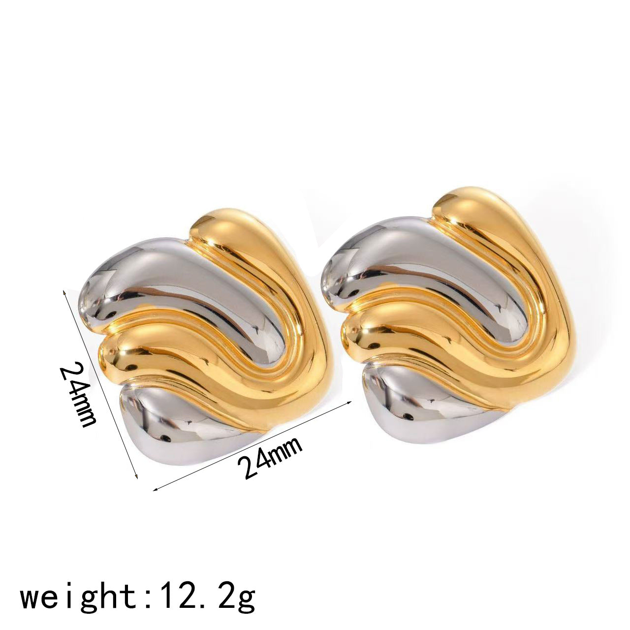 Vintage, color - block, metal, earrings, retro, modern, unique design, quality material, versatile, stylish EH-062
