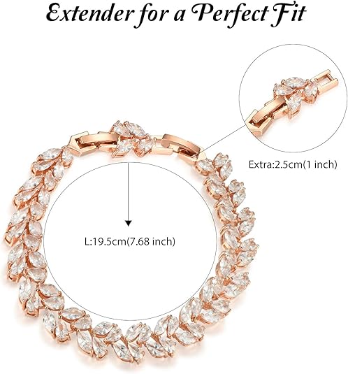 Cubic Zirconia Classic Tennis Bracelet for Women Jewelry Gift SL-055