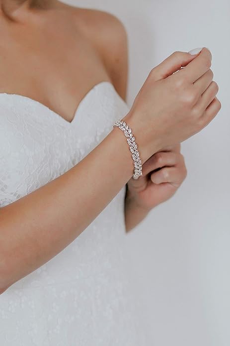Cubic Zirconia Classic Tennis Bracelet for Women Jewelry Gift SL-055