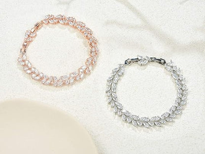 Cubic Zirconia Classic Tennis Bracelet for Women Jewelry Gift SL-055