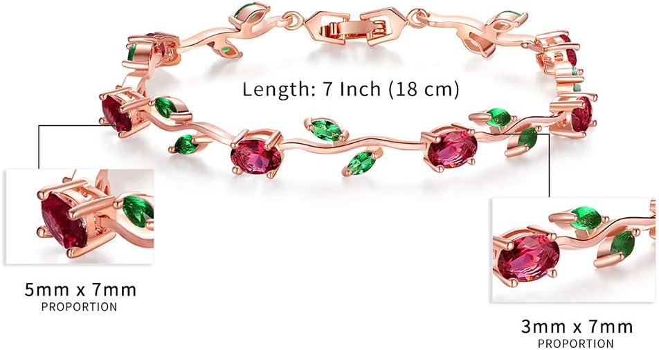 Lovely White Gold Plated AAA Cubic Zirconia Gemstone Flower Vine 7 Inches Bracelet SL-057