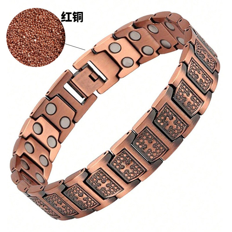 copper bracelet men’s bracelet magnetic bracelet vintage copper link bracelet healing bracelet retro jewelry bracelet everyday wear durable bracelet SL-062